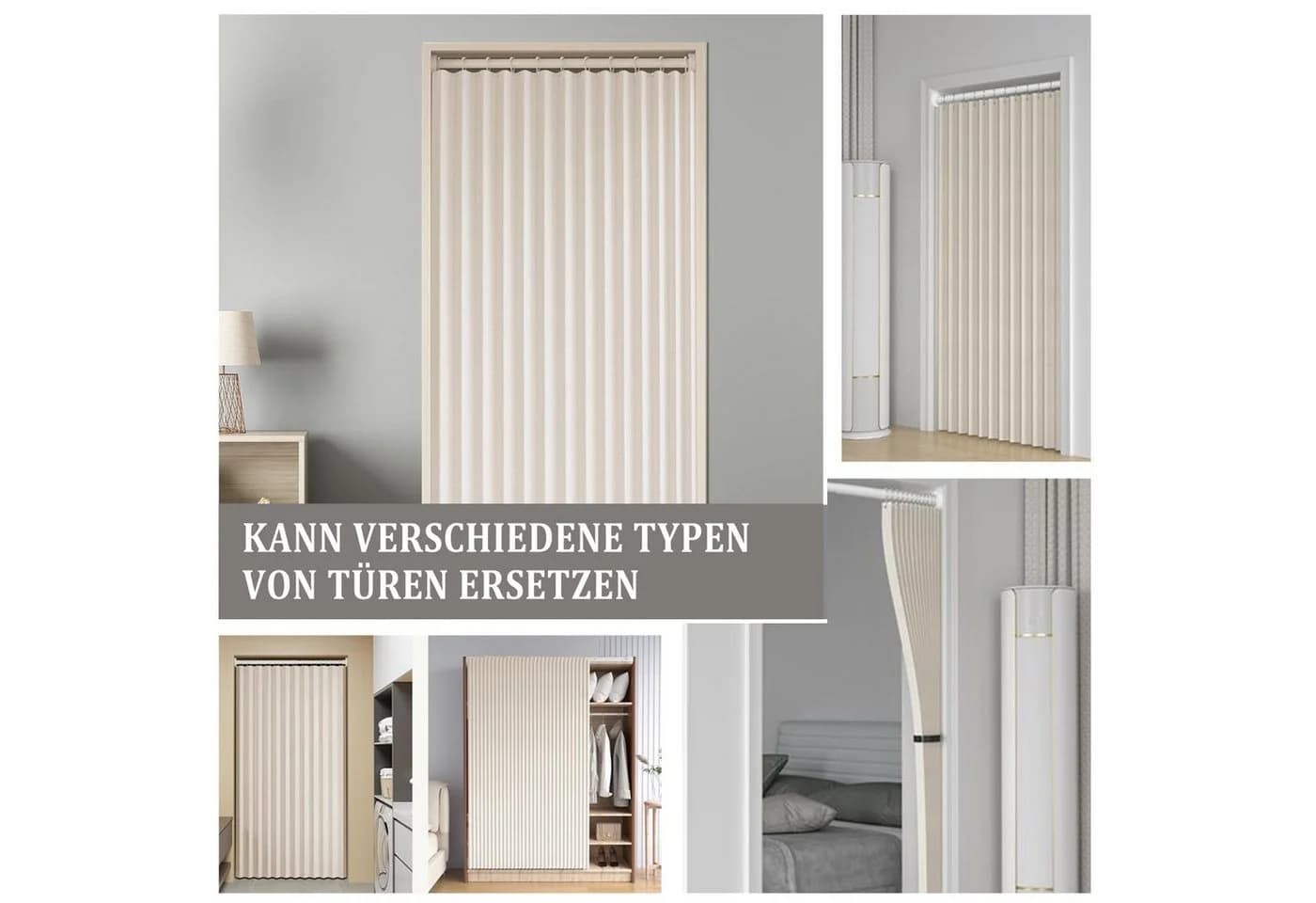 Diwzbyn Türvorhang Isolierend Sichtschutz Vorhang Polyester - Bild 5
