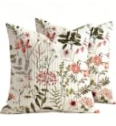 Diwzbyn Cord-Kissenbezug 45x45 cm Blumenmuster Landhausstil Bild 2