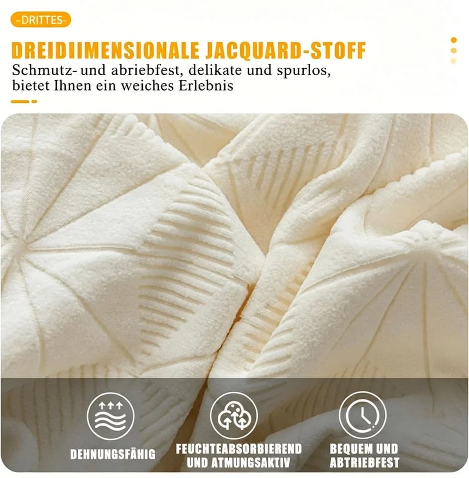 Agger Elastische Betthusse für Kopfteil aus Jacquard-Samt - Bild 3