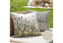 Agger Outdoor-Kissenbezug 45x45 cm Blumenmuster Leinen-Polyester Bild 1