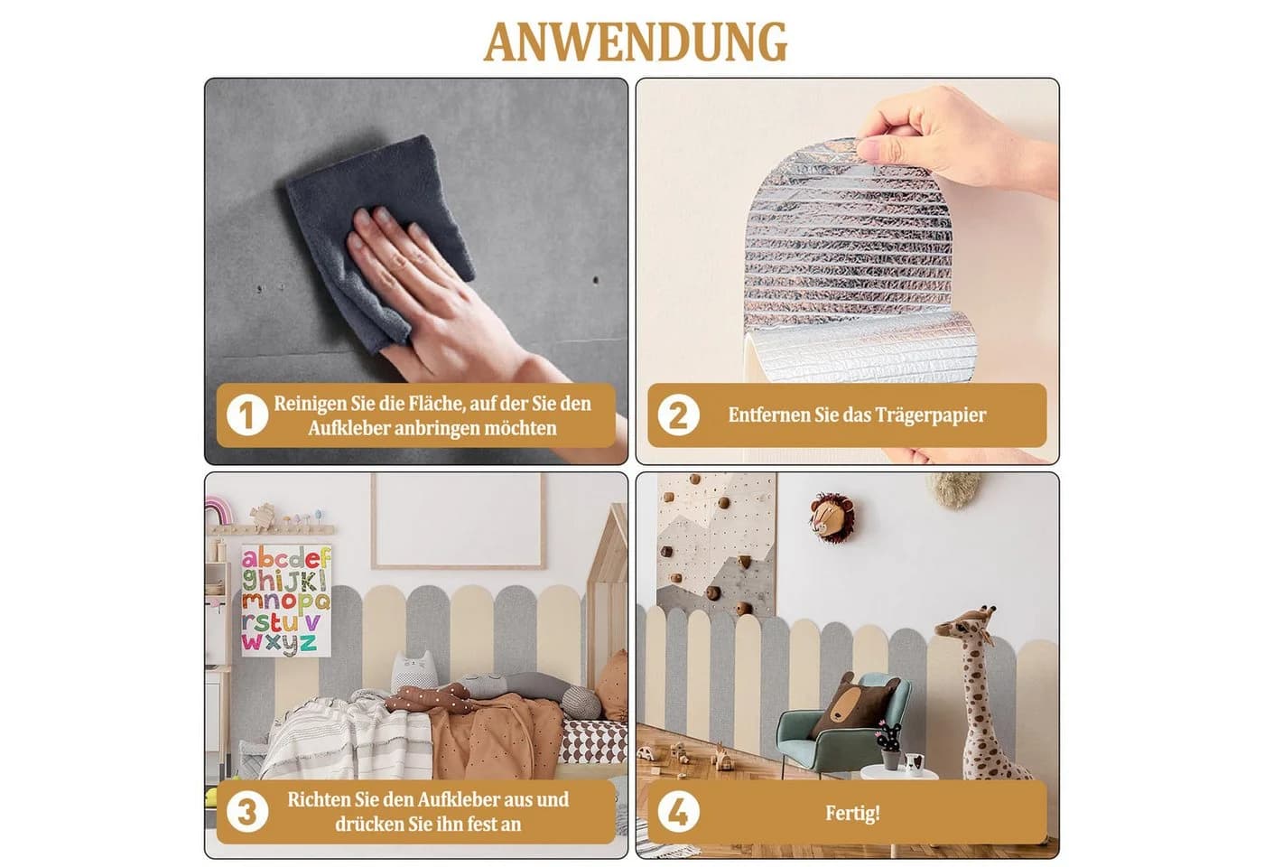 Diwzbyn 3D Wandpaneel 6-tlg. Selbstklebend Stoßschutz - Bild 3
