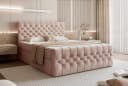 Goldstoff Boxspringbett TAURIEL Rosa Velvet mit Stauraum & Matratze Bild 2