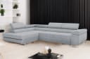 Goldstoff Ecksofa VENUS mit Schlaffunktion & Bettkasten Beige Bild 2