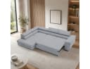 Goldstoff Ecksofa VENUS mit Schlaffunktion & Bettkasten Beige Bild 3