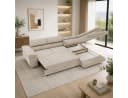 Goldstoff Ecksofa RIVIA mit Schlaffunktion & Bettkasten beige Bild 4