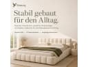 Simurq Polsterbett 140x200 Leinen Beige mit Lattenrost Bild 3