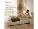 Simurq Polsterbett 140x200 Leinen Beige mit Lattenrost Bild 4