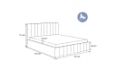 Goldstoff Polsterbett ELVANO mit Stauraum und hohem Kopfteil Beige Bild 4