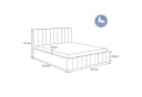 Goldstoff Polsterbett ELVANO mit Stauraum und hohem Kopfteil Beige Bild 5