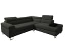 Goldstoff Ecksofa Voyage L-Form mit Schlaffunktion und Bettkasten Cord Coffee Bild 1