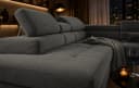 Goldstoff Ecksofa Voyage L-Form mit Schlaffunktion und Bettkasten Cord Coffee Bild 3