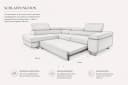 Goldstoff Ecksofa Voyage L-Form mit Schlaffunktion und Bettkasten Cord Coffee Bild 5