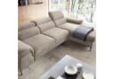 Goldstoff Schlafsofa LARGO Ecksofa mit Schlaffunktion und Stauraum beige Bild 1