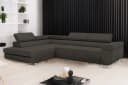 Goldstoff Ecksofa VENUS mit Schlaffunktion & Bettkasten grau Bild 2