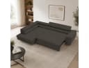 Goldstoff Ecksofa VENUS mit Schlaffunktion & Bettkasten grau Bild 3