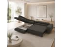 Goldstoff Ecksofa VENUS mit Schlaffunktion & Bettkasten grau Bild 4