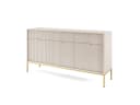 Goldstoff Kommode Milano 154 cm mit geriffelter Front und Metallrahmen Bild 4