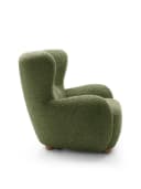 Goldstoff Sessel HUGSY Relaxsessel Boucle Grün mit hoher Rückenlehne Bild 3
