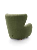 Goldstoff Sessel HUGSY Relaxsessel Boucle Grün mit hoher Rückenlehne Bild 4