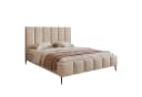 Goldstoff Polsterbett REGALIS mit Bettkasten und hohem Kopfteil Beige Bild 4