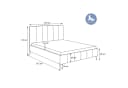 Goldstoff Polsterbett REGALIS mit Bettkasten und hohem Kopfteil Beige Bild 5