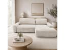 Goldstoff Ecksofa MOUNIR L-Form mit Schlaffunktion und Bettkasten Cord beige Bild 5