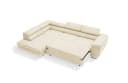 Goldstoff Ecksofa VENUS mit Schlaffunktion & Bettkasten Beige Bild 3