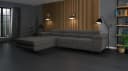 Goldstoff Ecksofa VENUS TWIN mit Schlaffunktion & Bettkasten Bild 2
