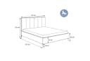 Goldstoff Polsterbett GERMAIN Beige mit Bettkasten und hohem Kopfteil Bild 4