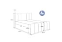 Goldstoff Boxspringbett ETERNA Beige mit Stauraum & hohem Schlafkomfort Bild 5