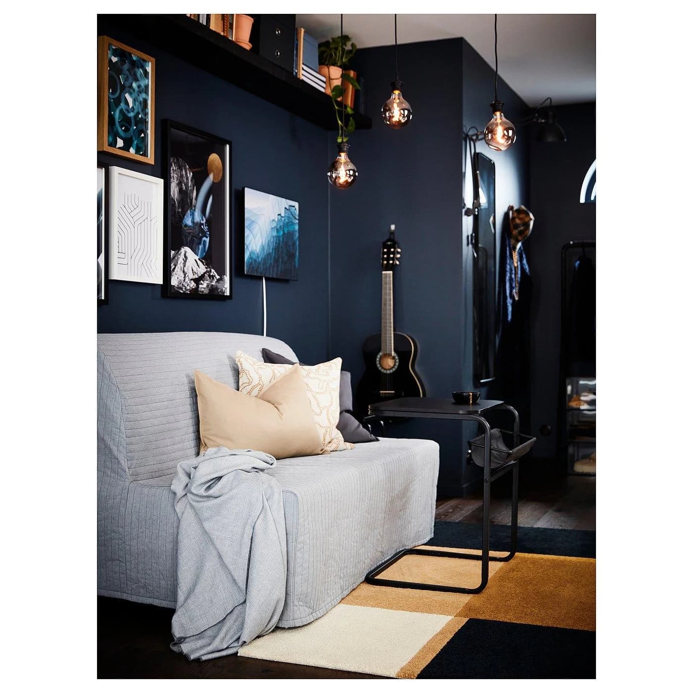 IKEA LYCKSELE LÖVÅS 2er-Bettsofa Hellgrau