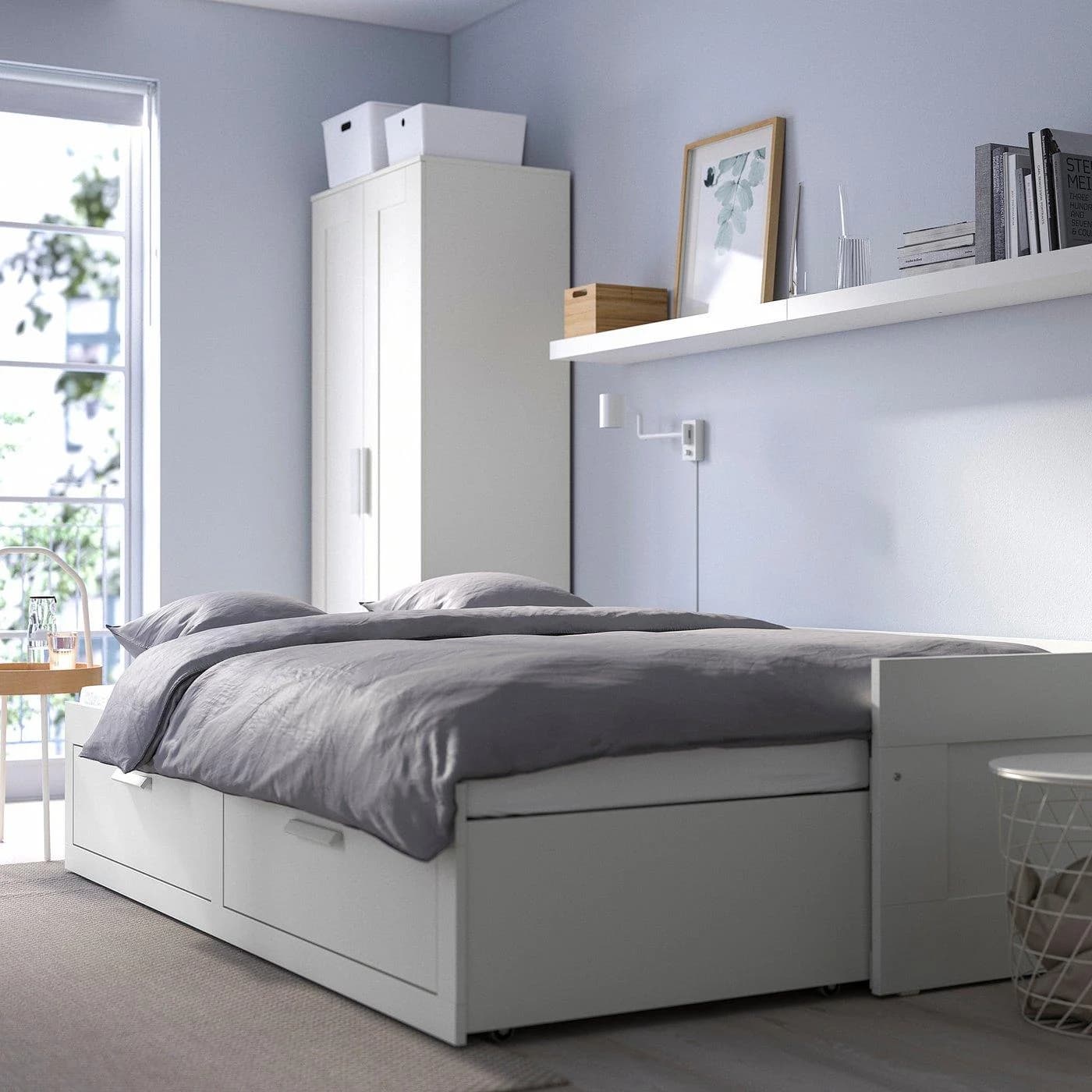IKEA BRIMNES Tagesbett mit 2 Schubladen und 2 Matratzen Weiß