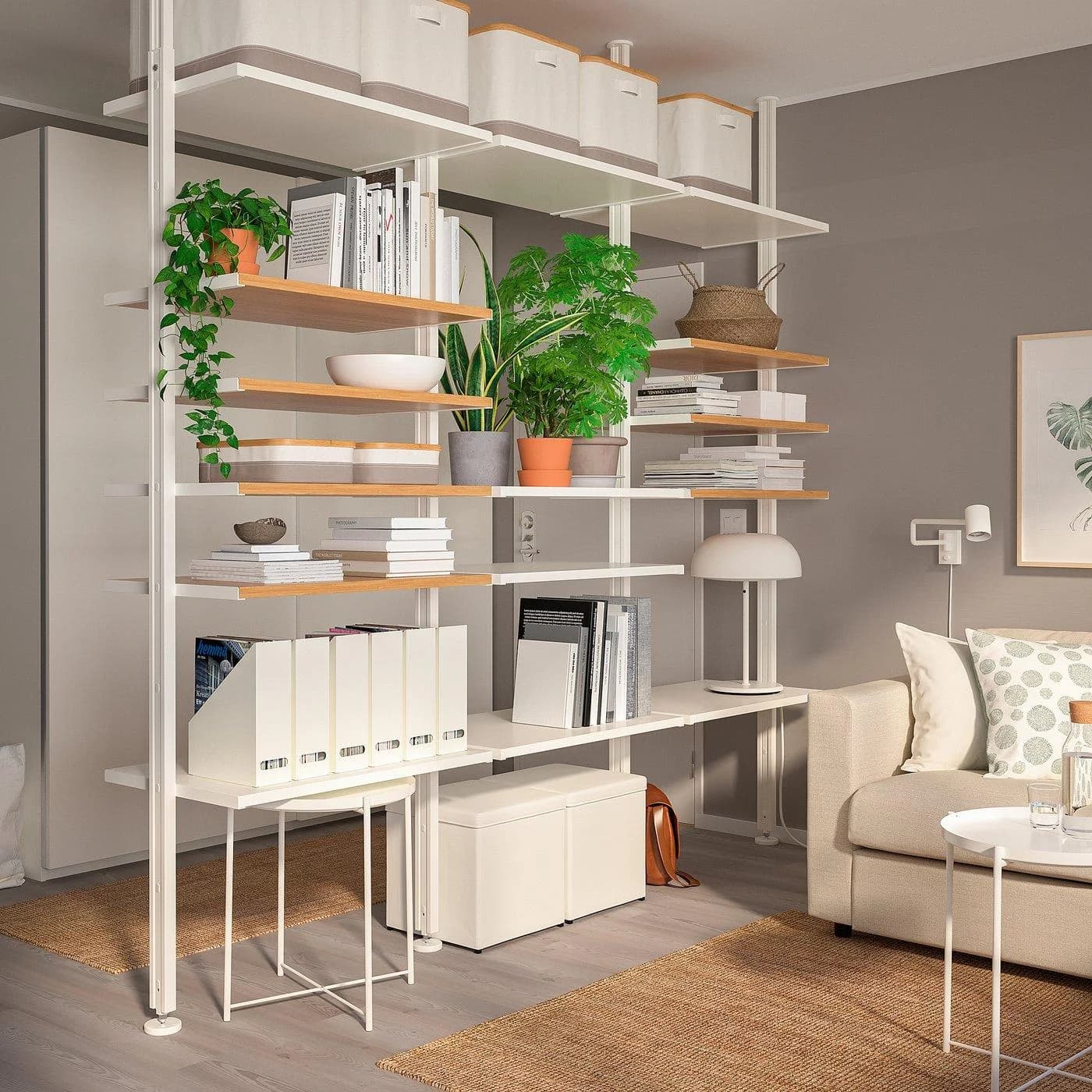 IKEA ELVARLI Aufbewahrungskombination offen