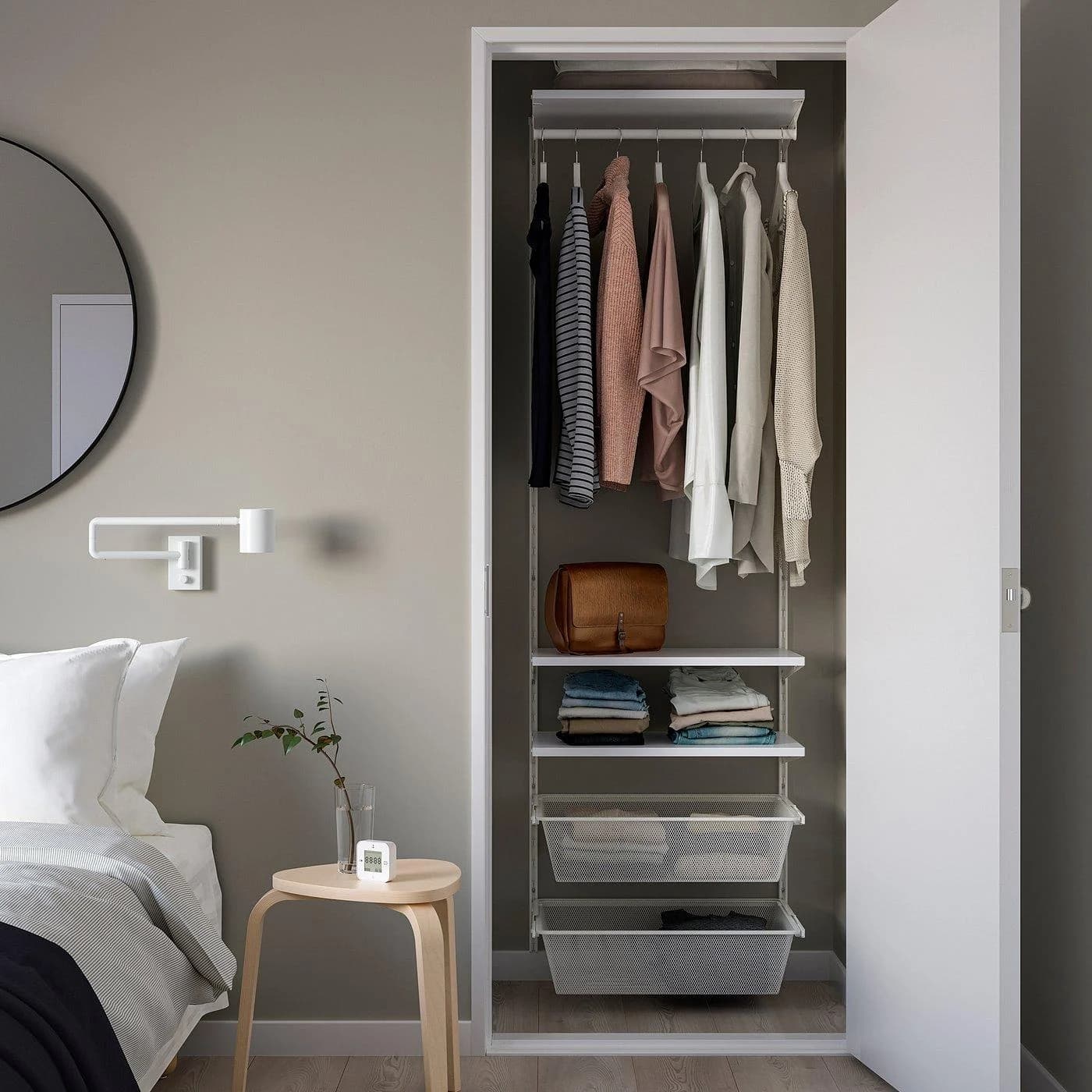 IKEA BOAXEL Schrankkombination Weiß Wandmontage