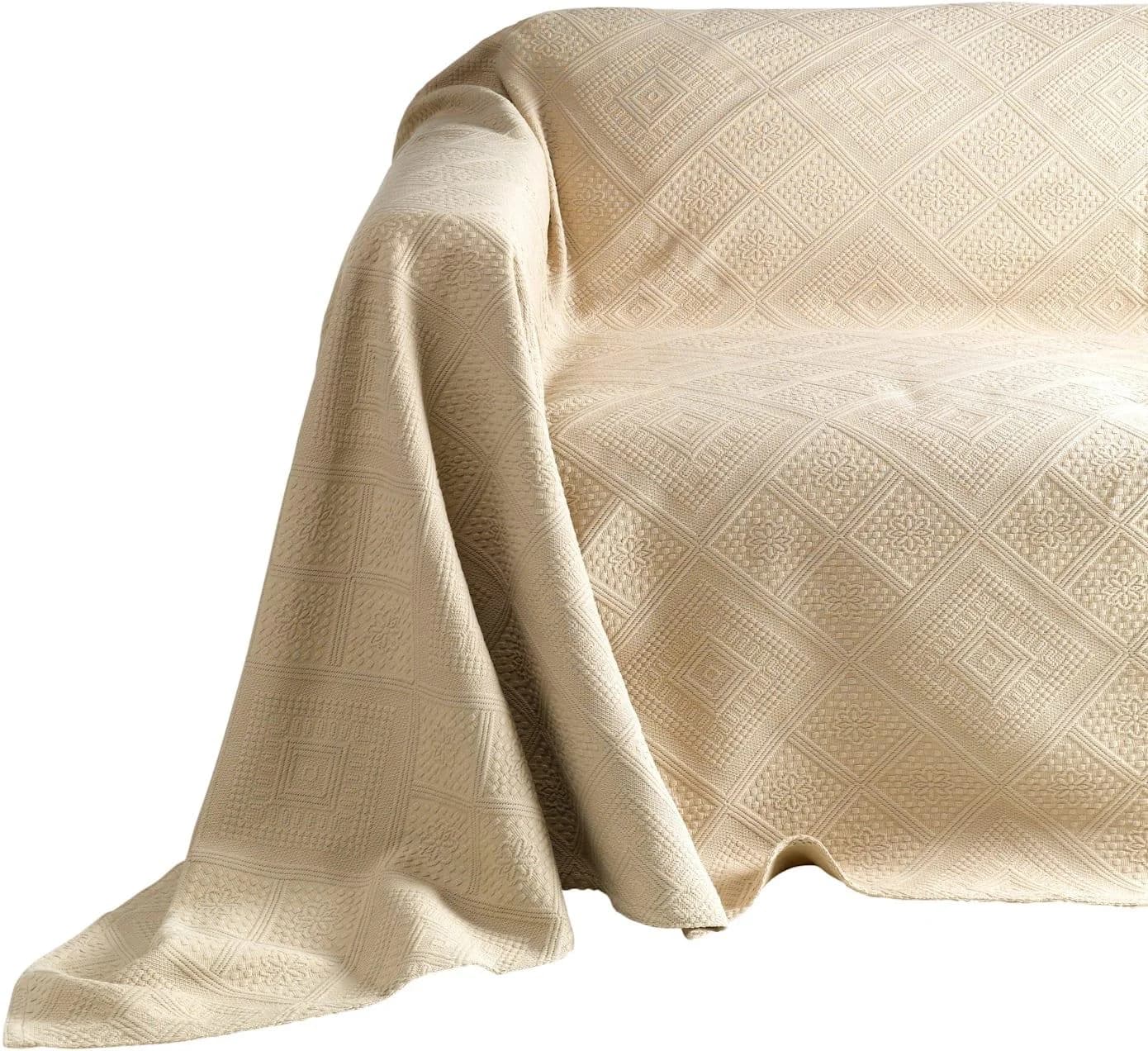 Tagesdecke PEREIRA DA CHUNA Gr. 2, 100% Baumwolle, 270x250 cm, Taupe