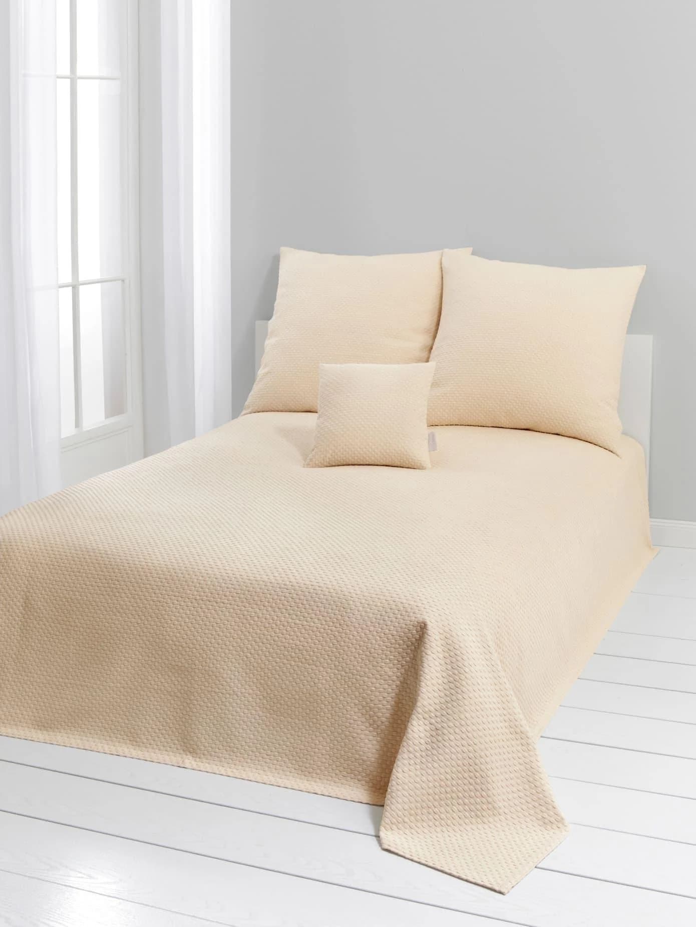 Tagesdecke Gr. 6, beige (ecru), 100% Baumwolle, Tagesdecken