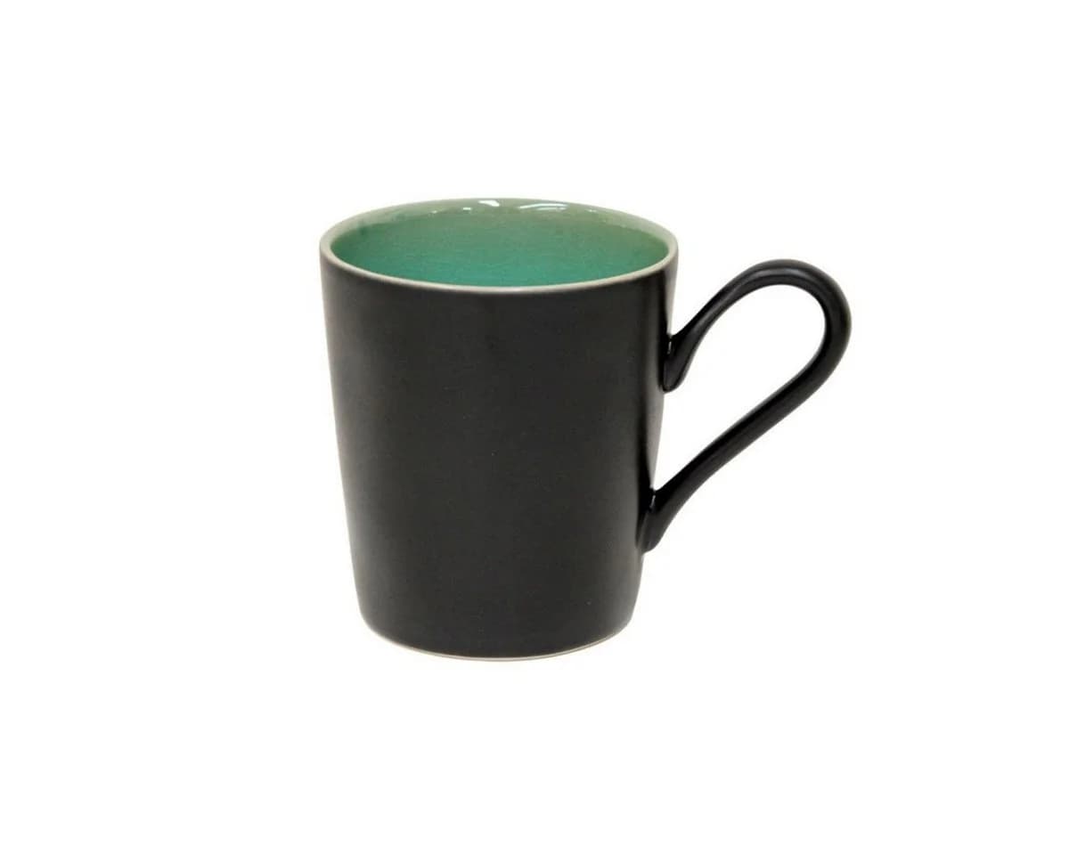 Costa Nova Tasse mit Henkel Schwarz / Azur Riviera Steinzeug