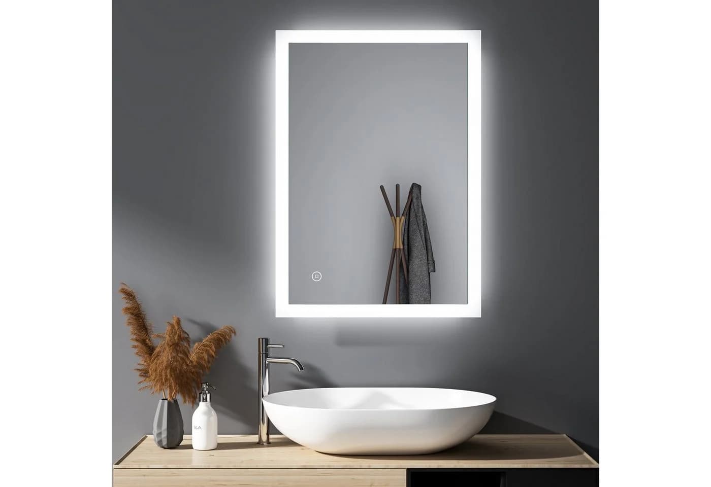 WDWRITTI LED Badspiegel mit Touch, 3 Lichtfarben & Speicherfunktion - Bild 2