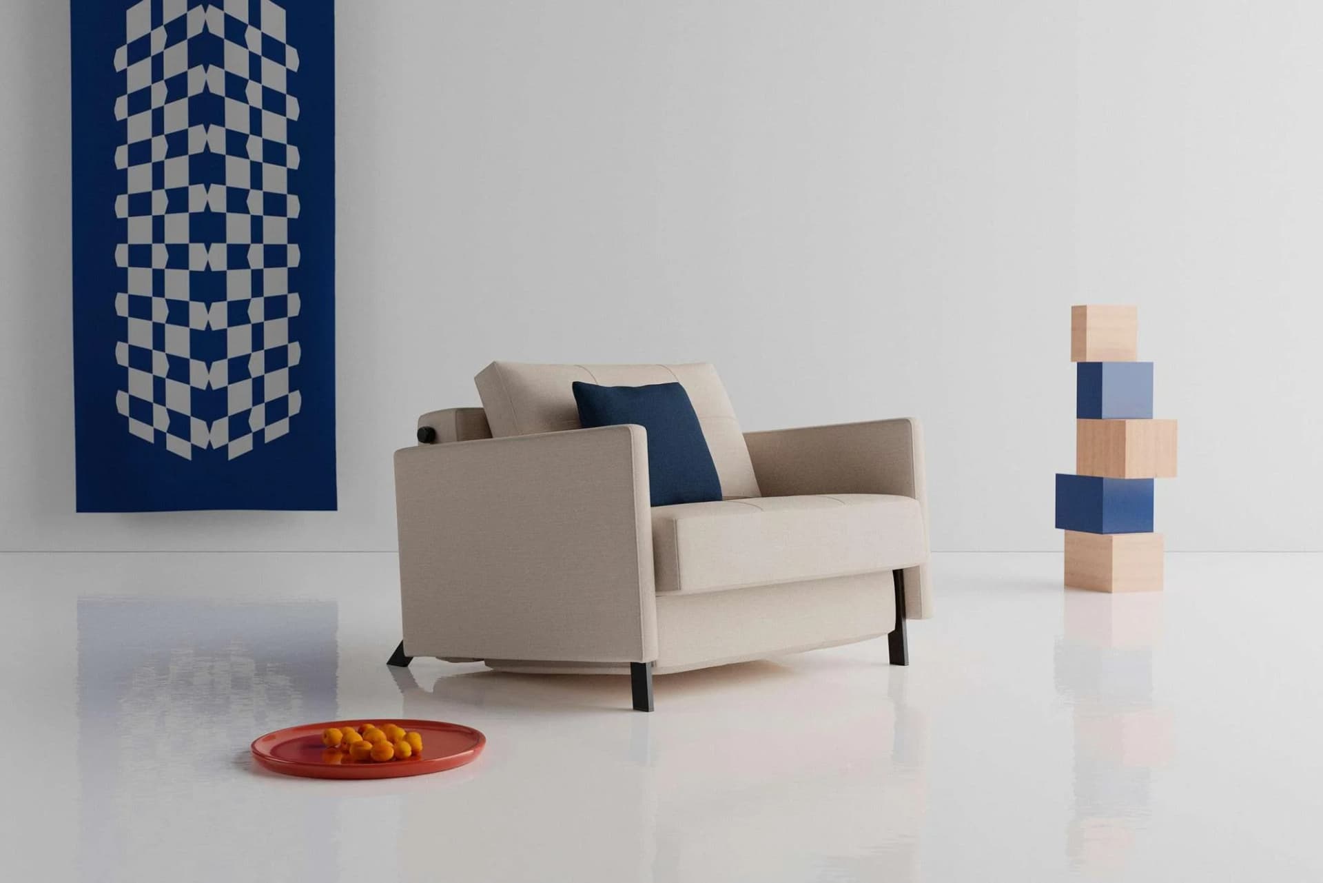 Innovation Living CUBED 90 Schlafsessel mit Armlehnen Beige