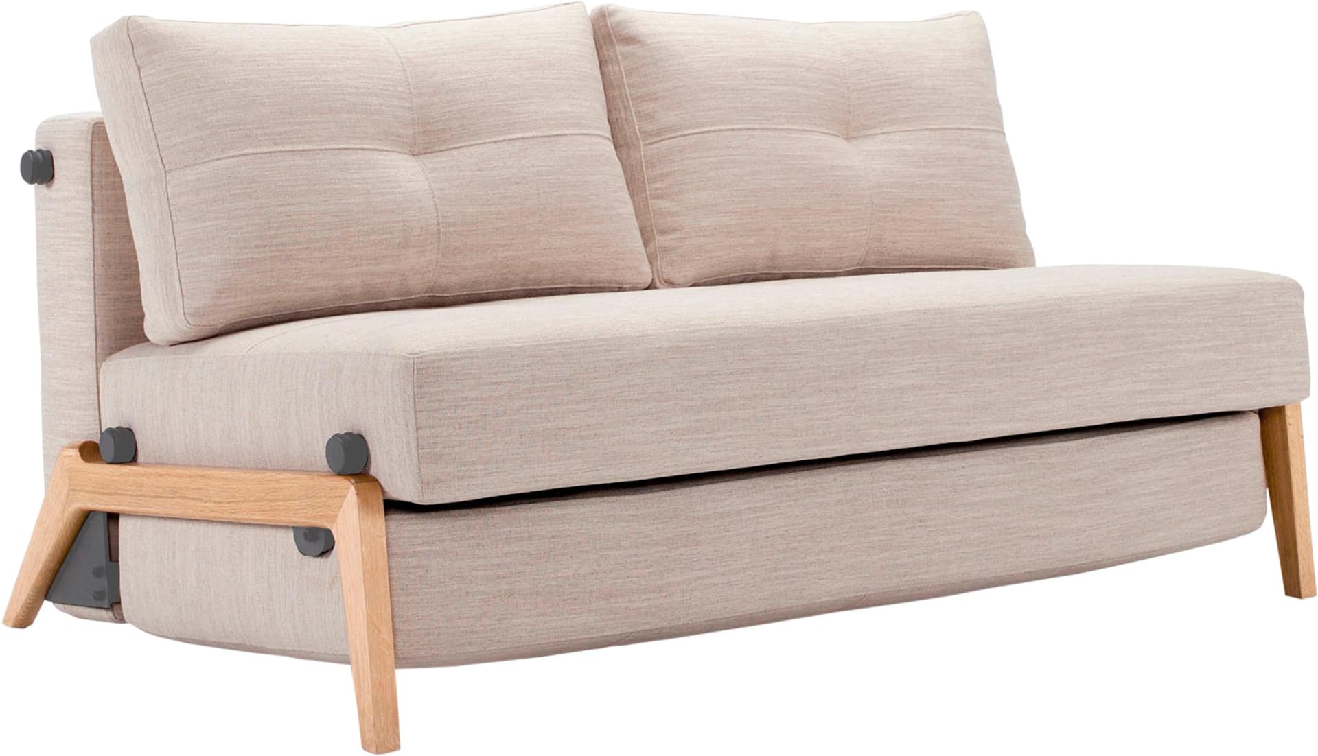 INNOVATION LIVING Cubed Schlafsofa Beige Massivholz