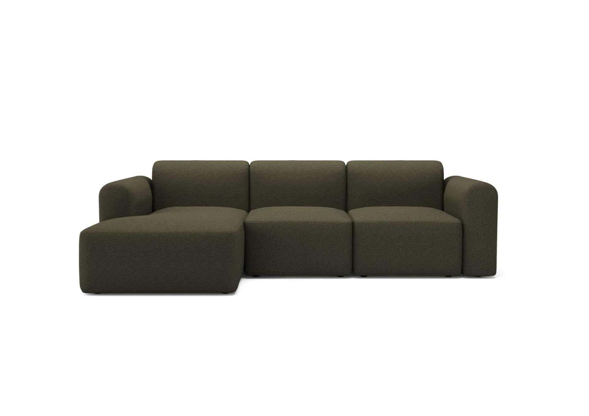 Ecksofa TENKSOM "Rund, Relax-Ecke, Big-Sofa, Endless Seating" Waldgrün