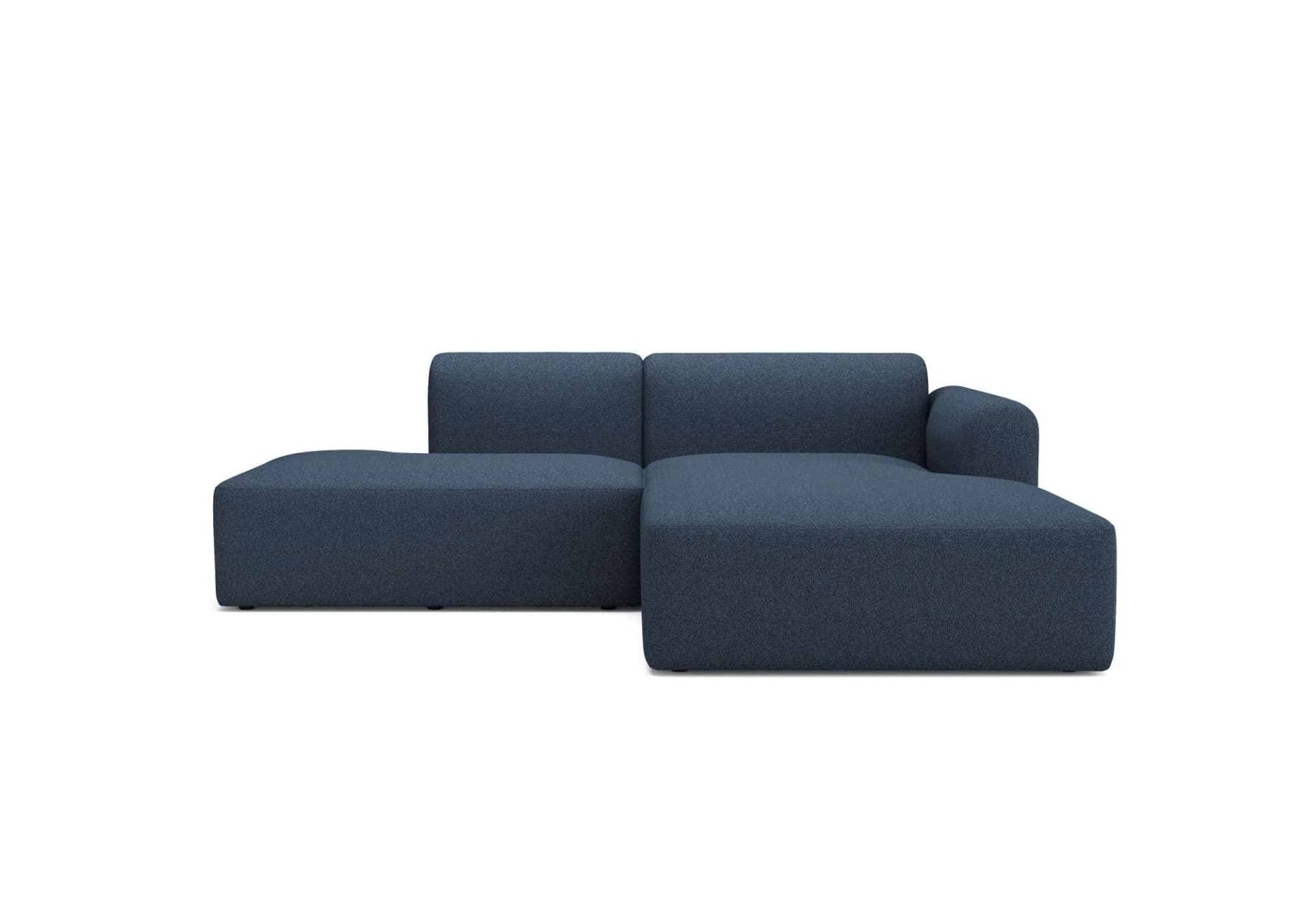 Ecksofa TENKSOM "Rund, Relax-Ecke, Big-Sofa, Endless Seating" Blau Kaltschaum