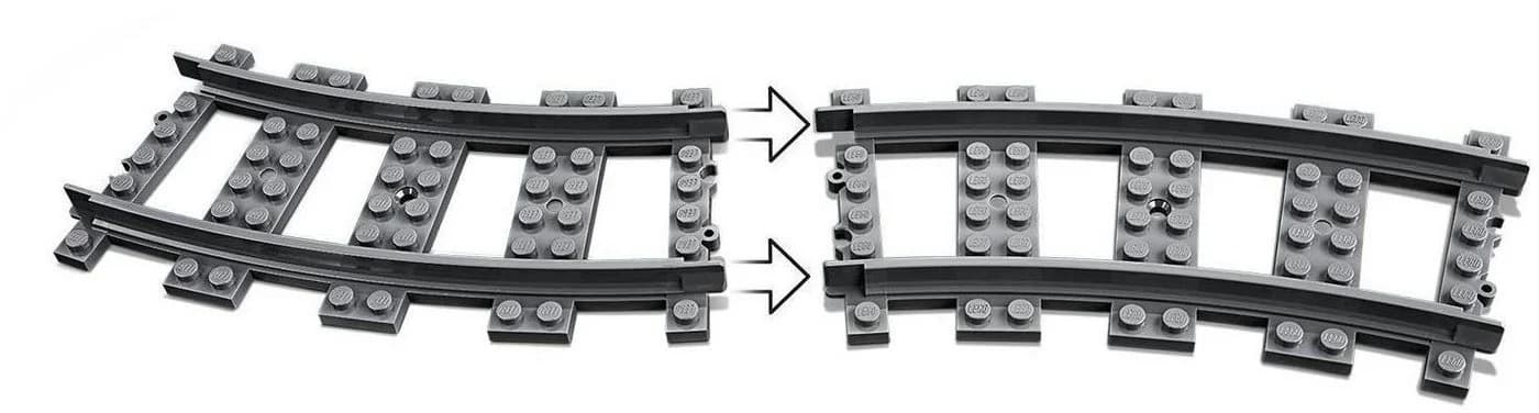 LEGO City Switch Tracks 60238 - Graue Schienen & Weichen für Eisenbahn - Bild 5