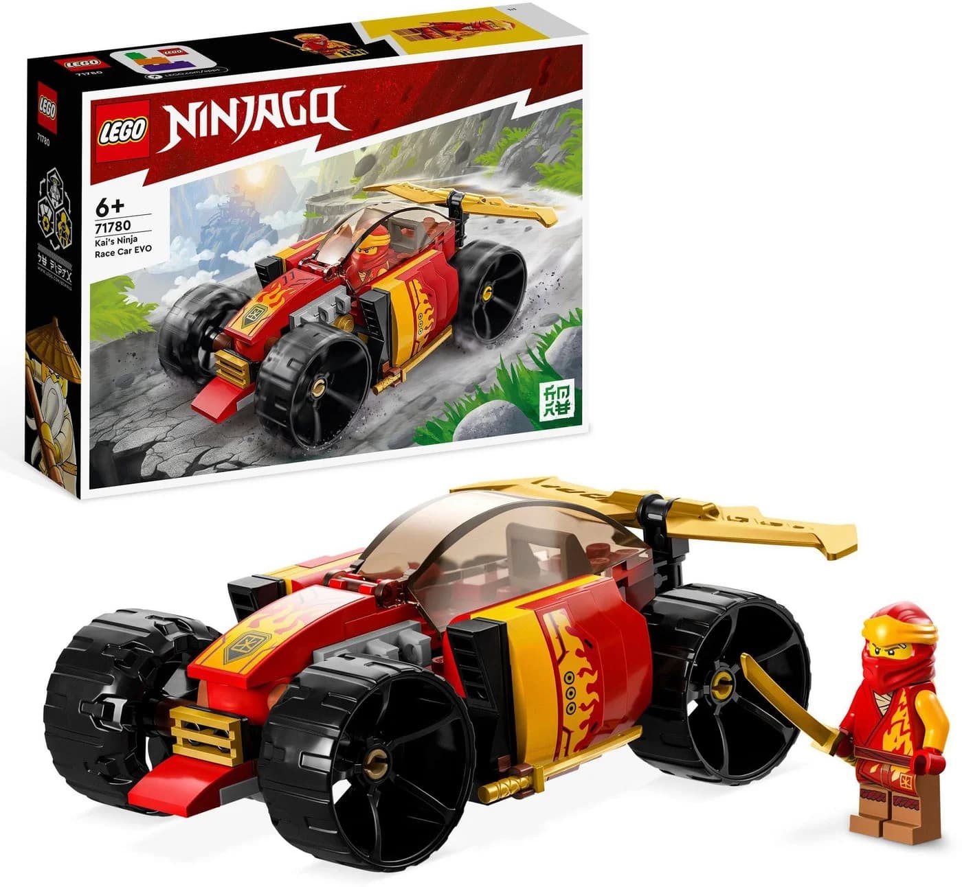 LEGO NINJAGO Kais Ninja-Rennwagen EVO 71780 2-in-1 Bausatz mit Minifigur - Bild 2
