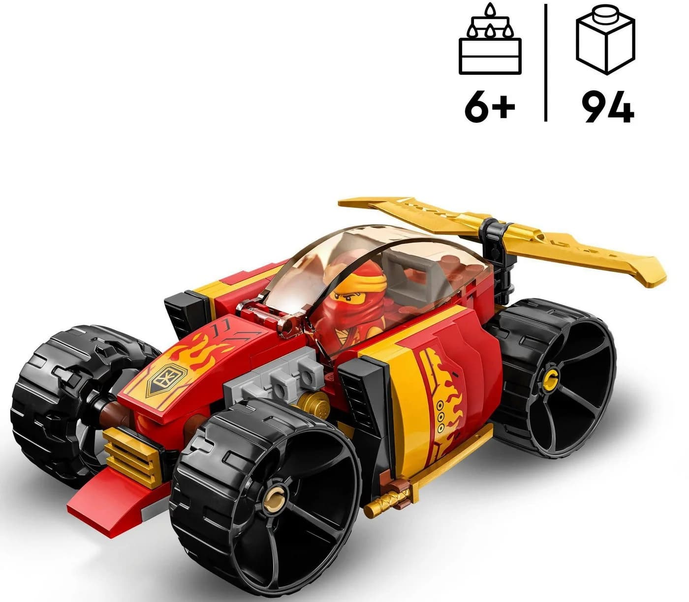 LEGO NINJAGO Kais Ninja-Rennwagen EVO 71780 2-in-1 Bausatz mit Minifigur - Bild 3