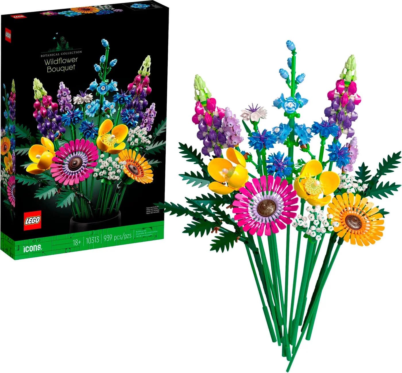 LEGO Botanicals Wildblumenstrauß 10313 Bunt 939 Teile - Bild 2