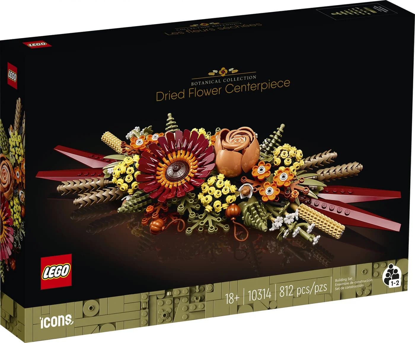 LEGO Icons 10314 Trockenblumengesteck Konstruktionsspielsteine 812 Teile