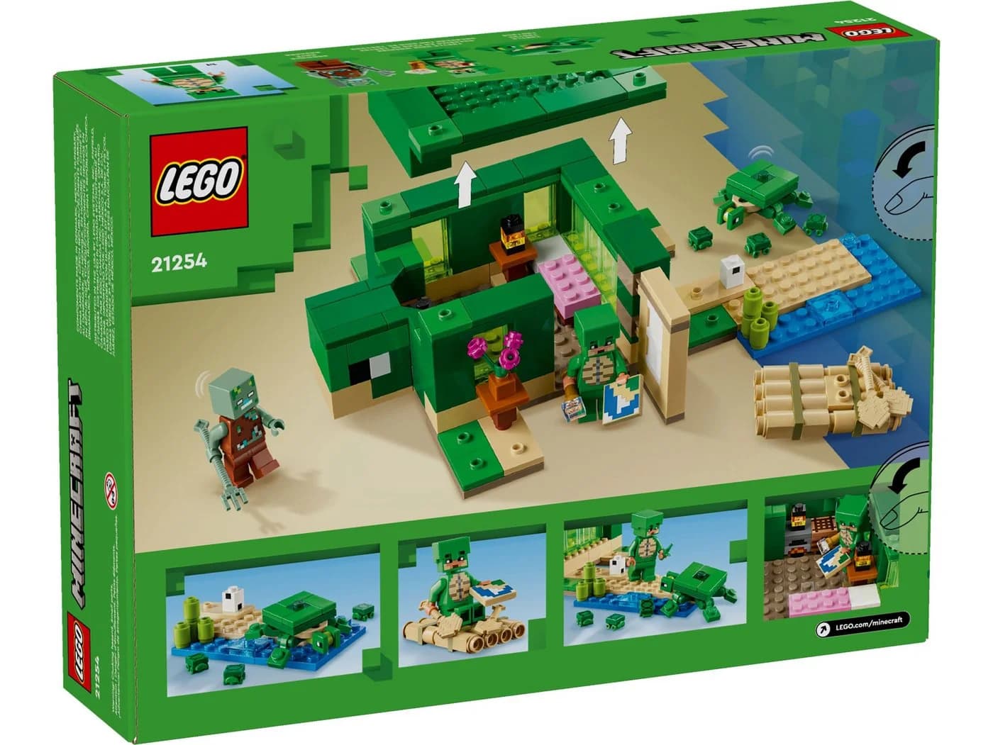 LEGO® Minecraft 21254 Schildkrötenstrandhaus Konstruktionsspielsteine Grün/Braun