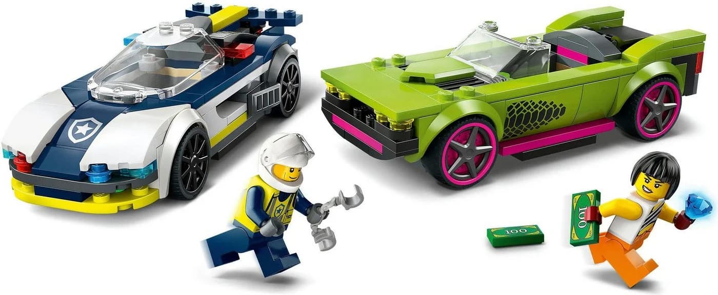 LEGO City Verfolgungsjagd mit Polizeiauto und Muscle Car 60415 Bunt - Bild 4