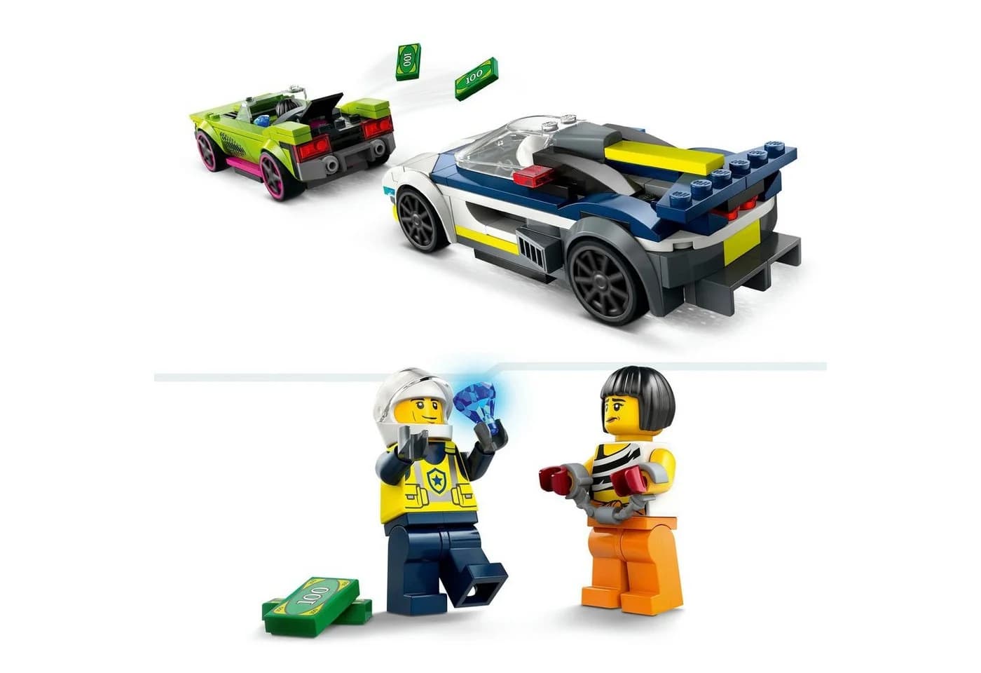 LEGO City Verfolgungsjagd mit Polizeiauto und Muscle Car 60415 Bunt - Bild 5